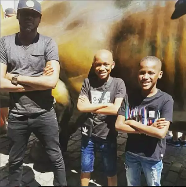 Tuface And His Look-Alike Sons Strike A Pose Together In New York (Photos)